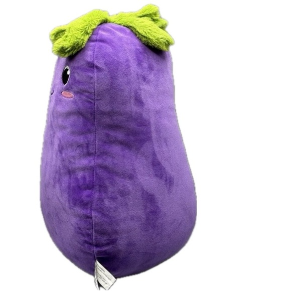 Purple Eggplant Smoochy Pals Very Soft & Squishy Foodie Plush by Linzy‎ Toys - Picture 5 of 13